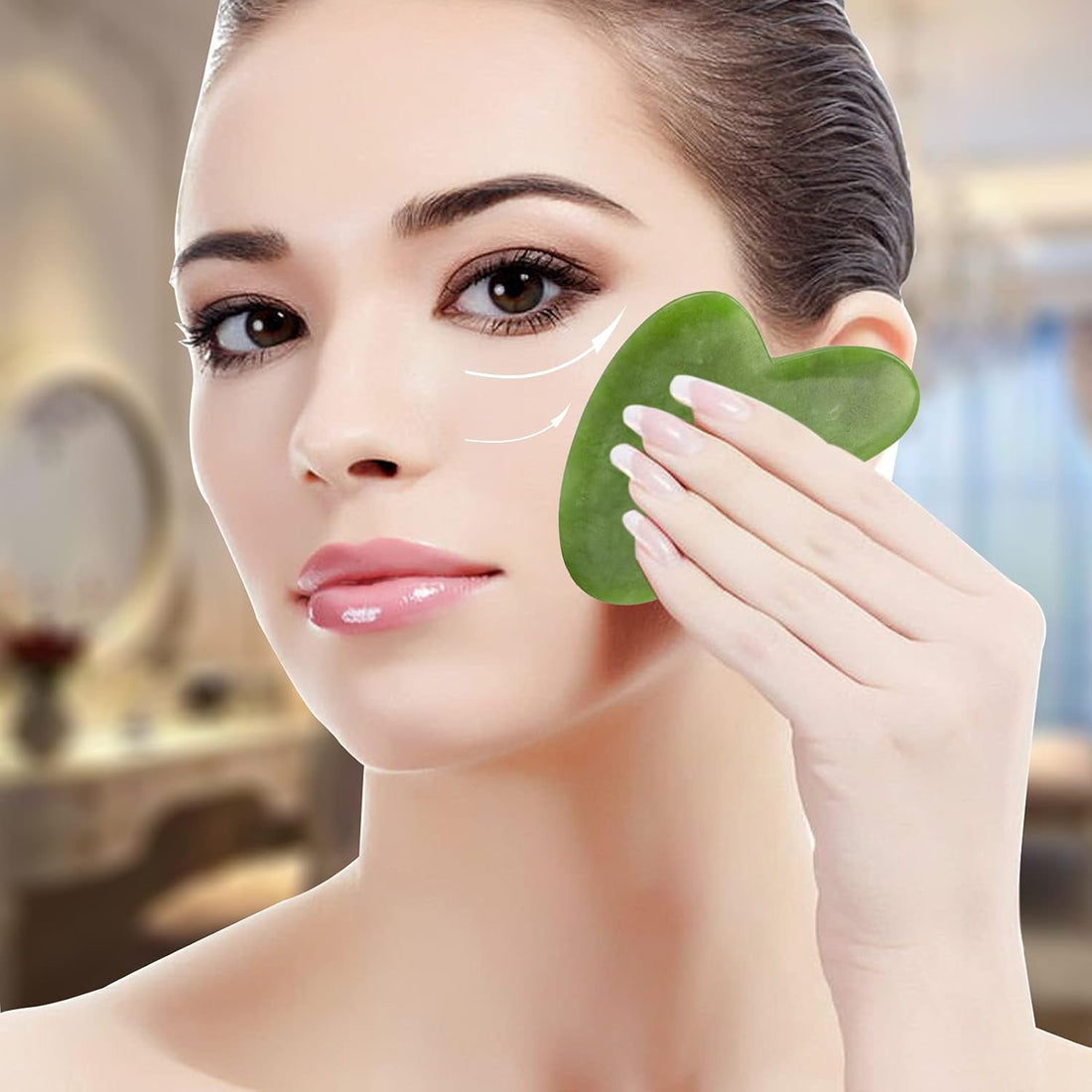 Face Massager Roller Natural Jade Stone